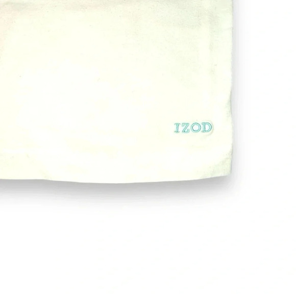 Izod Women’s Sleeveless Polo Shirt XFG Stretch White & Aqua Plaid Collar - XL - Picture 5 of 9